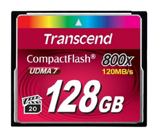 Transcend Compact Flash 128 GB Premium / CF / 128 GB / 800x