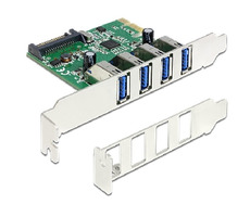 DeLock PCI Express Karte / 4 x USB 3.0 / Low Profile