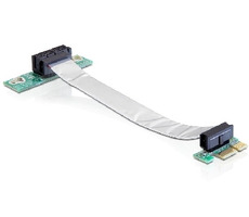 DeLock Riser Karte PCI Express x1 / flexibles Kabel / Einschub links