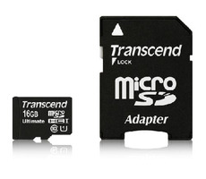 Transcend Ultimate Micro SDHC-Karte 16 GB Klasse 10 UHS-I + Adapter