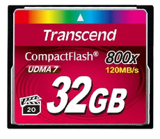 Transcend Compact Flash 32 GB Premium / CF / 32 GB / 800x