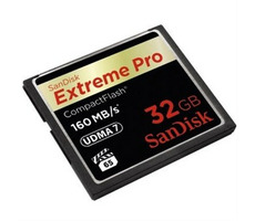 SanDisk Compact Flash Extreme 32 GB / Geschwindigkeit bis zu 160/150 MB/s / Nachverkauf