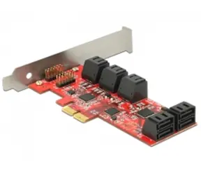 DeLock PCI Express Karte > 10 x interne SATA 6 Gb/s - Low Profile Formfaktor 