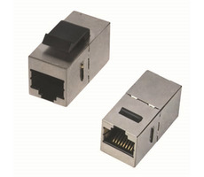 DATACOM Kopplerpanel STP 2 x RJ45 CAT5E / 8p8c / gerade / Kunststoff