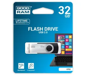 Goodram UTS2 32GB schwarz / Flash-Laufwerk / USB 2.0 / Lesen: 20 MB/s / Schreiben: 5 MB/s