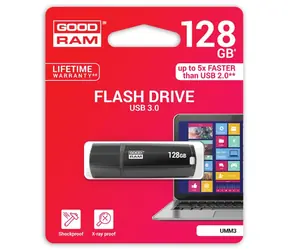 Goodram UMM3 128GB schwarz / Flash-Laufwerk / USB 3.0 / Lesen: 60MBs / Schreiben: 20MBs