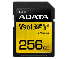 ADATA SDXC 256 GB / UHS-II / U3 / R: 275 MB/s / W: 155 MB/s / geeignet für 4K
