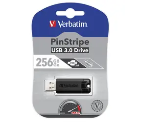 Verbatim PinStripe 256 GB schwarz / Flash-Laufwerk / USB 3.0 