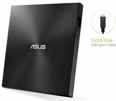 Asus SDRW-08U9M-U schwarz / schlank / USB 2.0 / USB-C