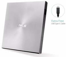 Asus SDRW-08U9M-U silber / schlank / USB 2.0 / USB-C
