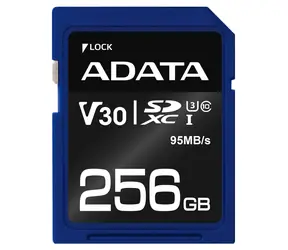 ADATA Premier Pro 256 GB SDXC / UHS-I / U3 / V30 / CL10 / R: 95 MB / 60 MB
