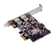 Silverstone EC04-E PCIe-Karte / 2x USB 3.0 intern / 2x USB 3.0 extern