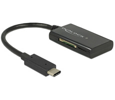 DeLock USB 3.1 Gen 1 Kartenleser USB Typ-C Stecker / 4 Steckplätze