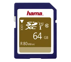 HAMA SDXC 64 GB / Klasse 10 / 80 MB/s / UHS-I