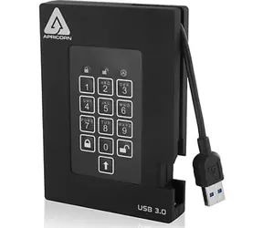 Apricorn Aegis Padlock Fortress 1TB schwarz / Externe Festplatte / 2,5" / Verschlüsselung / USB 3.0
