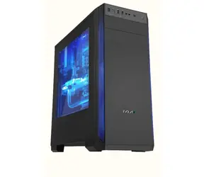 Evolveo T3 schwarz / ATX / 2x USB 2.0 + 1x USB 3.0 / 5x 120 mm / ohne Netzteil / transparente Seite