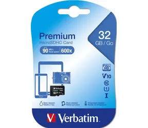 Verbatim MicroSDHC 32 GB Speicherkarte / Klasse 10 / UHS-I / R: 90 MB/s / Schreiben: 10 MB/s
