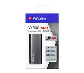 Verbatim Store 'n' Go Vx500 480 GB Silber / Externe SSD / 2,5 Zoll / USB 3.1 Gen 2 / Lesen: 500 MB / Schreiben: 440 MB