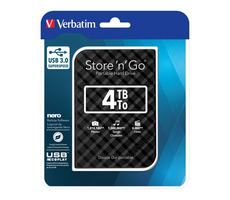 Verbatim Store 'n' Go GEN2 SuperSpeed 4TB schwarz / Externe Festplatte / 2,5" / USB 3.0 / 8MB / 5400rpm / 4,8GBps