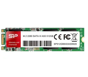 Silicon Power M.2 2280 A55 512 GB / Interne SSD / M.2 / SATA III / Lesen: 560 MB / Schreiben: 530 MB / TLC