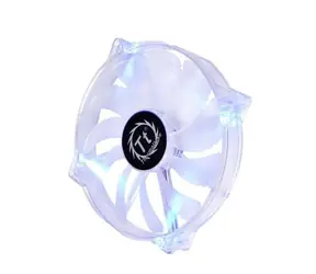 Thermaltake Pure 20 Transparenter LED-Lüfter / leuchtend / 200 x 200 x 30 mm / 800 U/min / 28,2 dB / blau