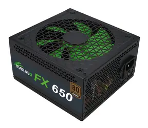Evolveo FX 650 80Plus Bronze / 650 W / aktives PFC / ATX 12V 2,2 / 140-mm-Lüfter / 80PLUS Bronze / Schwarz