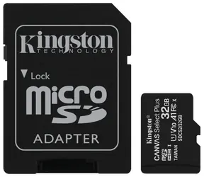 Kingston Canvas PLUS microSDHC 32 GB mit Adapter / UHS-I V10 / U1 / Klasse 10 