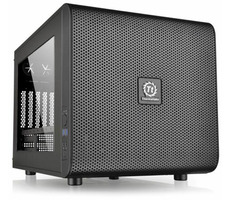 Thermaltake Core V21 schwarz / Cube / USB 3.0 | USB 3.0 / ohne Netzteil / ATX / transparente Seite