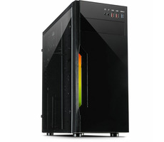 Inter-tech B-42 RGB schwarz / ATX / ohne Netzteil / 1x USB 3.0 & 2x USB 2.0 / transparente Seite