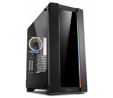 Sharkoon Elite Shark CA200G schwarz / ATX / 2x USB 3.0 + 2x USB 2.0 / ohne Stromquelle / transparente Seite