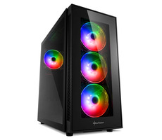 Sharkoon TG5 Pro RGB schwarz / ATX / 2x USB 3.0 + 2x USB 2.0 / ohne Stromquelle / transparente Seite