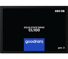 Goodram CL100 Gen. 3 480 GB / 2,5 Zoll / SATA III / 3D-NAND TLC / R: 540 MB / W: 460 MB 