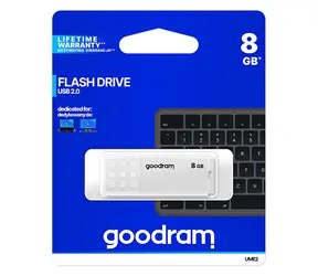 Goodram UME2 8 GB weiß / Flash-Disk / USB 2.0 / Lesen: 20 MB / Schreiben: 5 MB