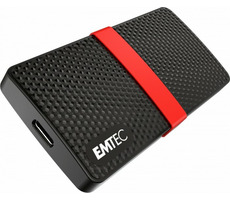 EMTEC Power PLUS X200 256GB SSD schwarz / Externe SSD / Lesen: 450 MB / Schreiben: 420 MB / USB-C 3.1 / 3 Jahre