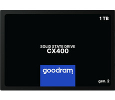 Goodram CX400 Gen.2 1 TB / 2,5 Zoll / SATA III / 3D-NAND TLC / R: 550 MB / B: 500 MB / IOPS: 75.000 76,8.000 / MTBF: 2 Mio