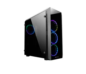 Chieftec SCORPION II GL-02B-OP schwarz / ATX / 2x USB 3.0 + 1x USB 2.0 / 4X 120mm RGB / ohne Quelle / transparente Seite