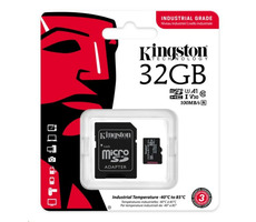 Kingston microSDHC 32GB Industrial + Adapter / UHS-I V3 / U3 / Klasse 10