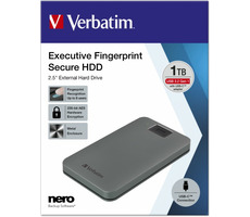 Verbatim Executive Fingerprint Secure 1 TB grau / Externe Festplatte / 2,5 Zoll / USB 3.2 Gen 1 / Fingerabdruckleser