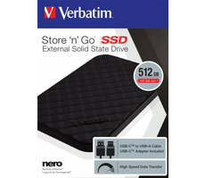 Verbatim SSD Store 'n' Go 512GB schwarz / Externe SSD / 2,5"/ USB 3.2 Gen. 1