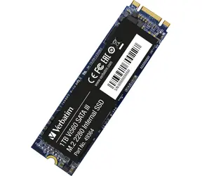 Verbatim Vi560 S3 1 TB / SSD / M.2 2280 / SATA 3 / 3D NAND / R: 560 MB / B: 520 MB / IOPS R: 102 K B: 102 K / MTBF 1,5 MHz / 3 Jahre