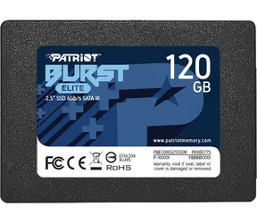 Patriot Burst Elite 120 GB / 2,5 Zoll SATA III / QLC / R: 450 Mbit/s / W: 320 Mbit/s / IOPS / MTBF 2 mh / 3 Jahre