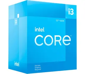 Intel Core i3-12100F bei 3,3 GHz / TB 4,3 GHz / 4C8T / L2 5 MB / Kein VGA / 1700 / Alder Lake / 58 W