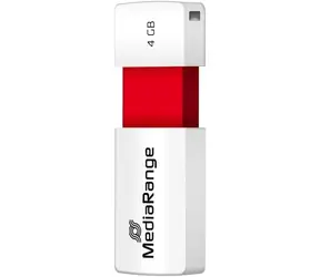 MediaRange MR970 4GB rot-weiß / Flash Disk / USB-A 2.0 / Lesen: 10MBs / Schreiben: 3MBs