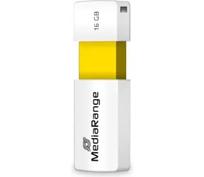 MediaRange MR972 16GB gelb-weiß / Flash Disk / USB-A 2.0 / Lesen: 12MBs / Schreiben: 5MBs