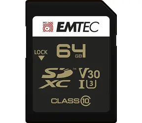EMTEC SpeedIN Pro SDXC 64 GB / Klasse 10 / UHS-I / U3 / 95 MB lesen, 80 MB schreiben / geeignet für 4K