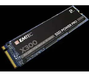 EMTEC X300 SSD Power Pro 2 TB / SSD / M.2 2280 / PCIe 3.0 x4 / R: 3000 MB / W: 3000 MB / IOPS: 230 K 640 K / TLC