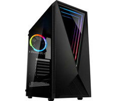 Kolink Void RGB schwarz / ATX / 2xUSB 3.0 + 2xUSB 2.0 / 1x 120 mm / ohne Netzteil / gehärtetes Glas / transparente Seite