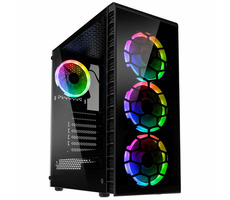 Kolink Observatory Lite RGB schwarz / ATX / 1xUSB 3.0 + 2xUSB 2.0 / 4X 120 mm / ohne Netzteil / transparente Seite