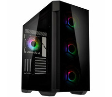 Kolink Observatory Z ARGB schwarz / ATX / 1xUSB-C + 2xUSB 3.0 + 2xUSB 2.0 / 4X 120 mm / ohne Netzteil / transparente Seite