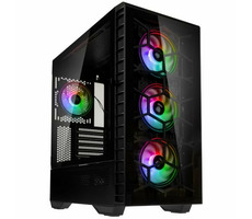 Kolink Observatory Y ARGB schwarz / ATX / 2xUSB 3.1 + 1xUSB 2.0 / 4X 120 mm / ohne Stromquelle / transparente Seite